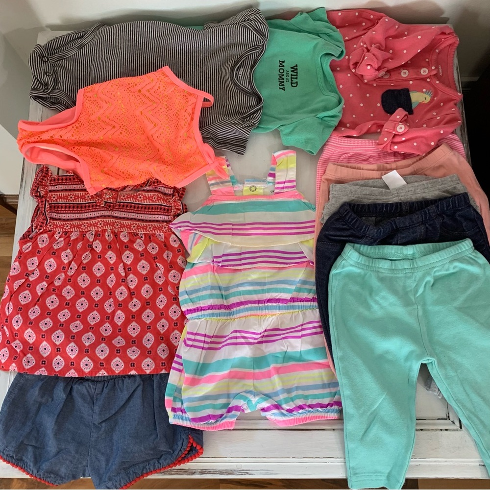 28 Pieces Baby Girl Clothes 6-12 Months - Picture 2 of 3